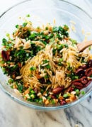 Orange Orzo Salad with Almonds, Feta and Olives