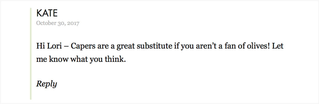 sample blog comment