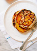Caramelized Peach and Oat Pancakes