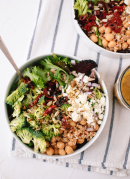 Greek Salad with Broccoli and Sun-Dried Tomatoes
