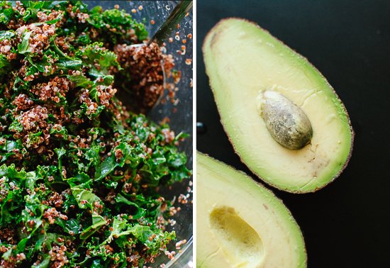 kale, quinoa and avocado