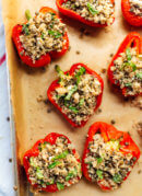 Lentil & Couscous Stuffed Peppers