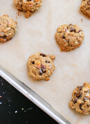 Peanut Butter, Banana, Honey & Oat Chocolate Chip Cookies!