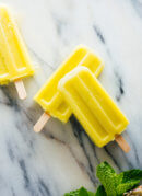 Easy Pineapple Mint Popsicles