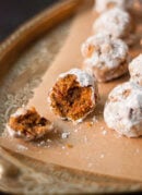 Pumpkin Pecan Polvorones (Mexican Wedding Cookies)