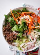 Spring Carrot, Radish and Quinoa Salad with Herbed Avocado