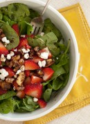Strawberry Spinach Salad with Sweet and Spicy Walnuts