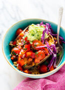 Laura's Burrito-Stuffed Sweet Potatoes
