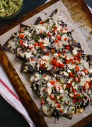 Blue Corn Nachos with Homemade Guacamole